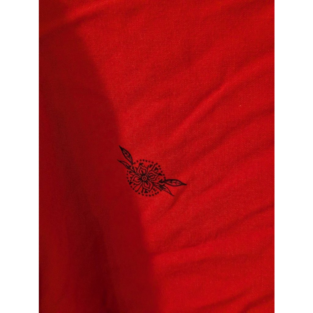Women's Free People Red & Black Embroidered Tunic Top Size S - Picture 3 of 9